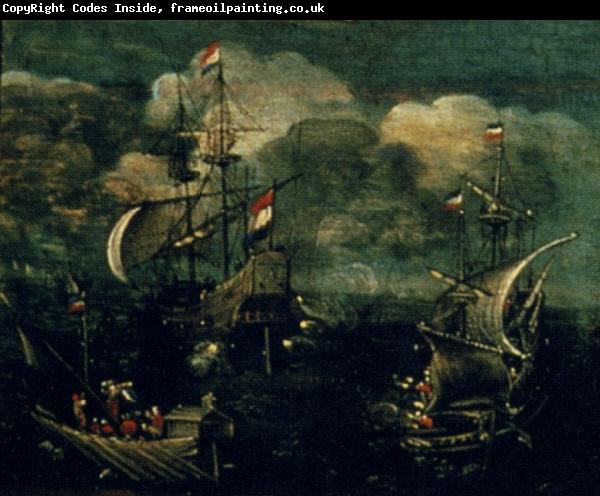 VROOM, Hendrick Cornelisz. Ship battle